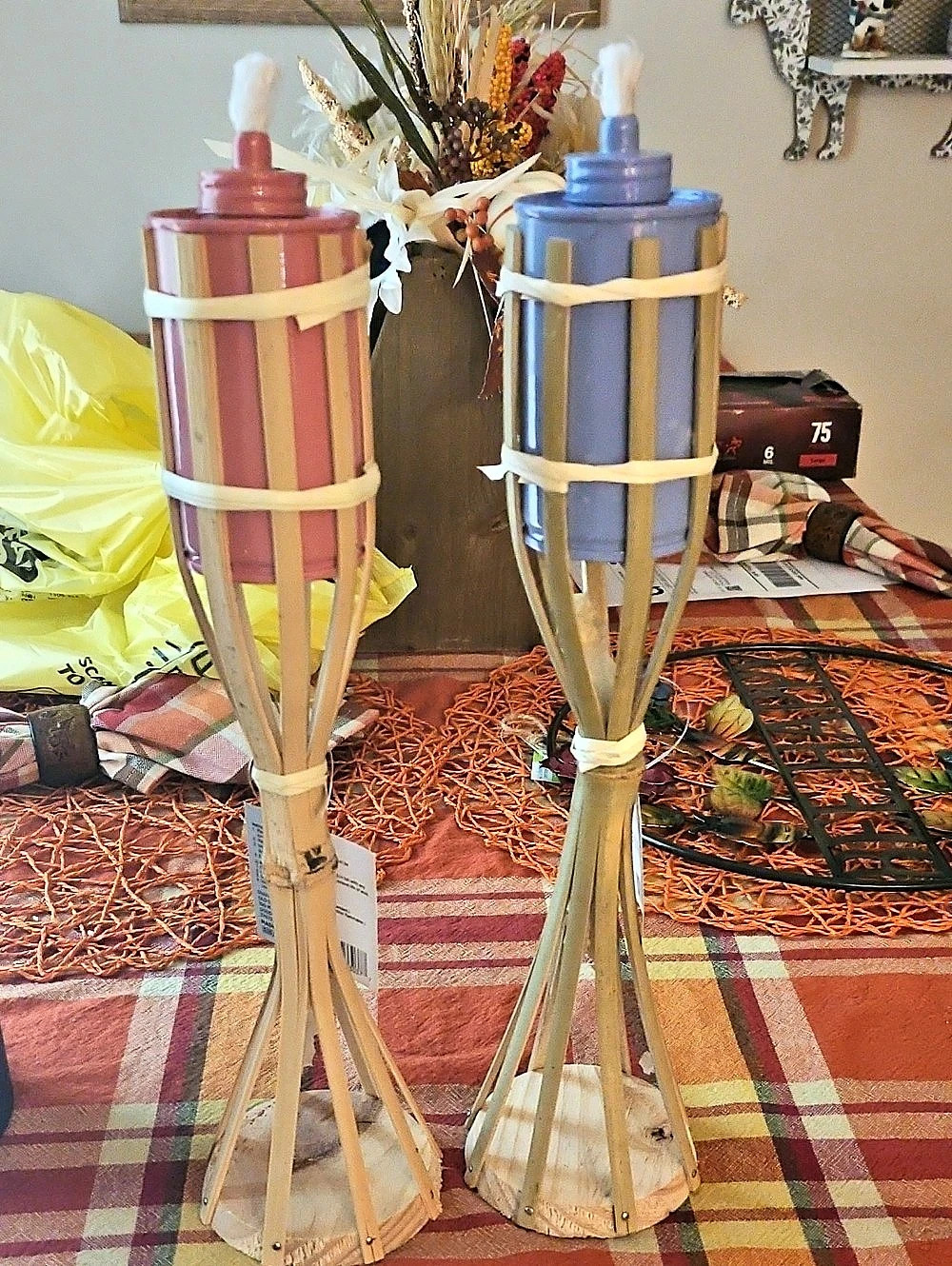TIKI Sunset Sands Table Torches Multicolor & Purple